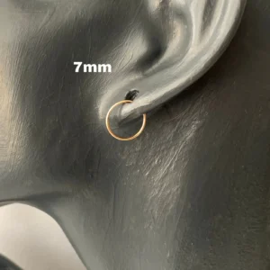14K Gold Continuous Hoops